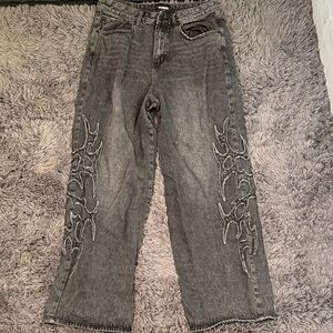 Gray baggy skate jeans w design RSQ